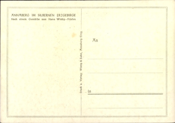Artist Postcard Wittig Friesen, Hans, Annaberg Buchholz Erzgebirge, St. Anne's Church
