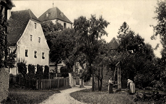 Postcard Zschaitz Ottewig in Saxony, In the rectory