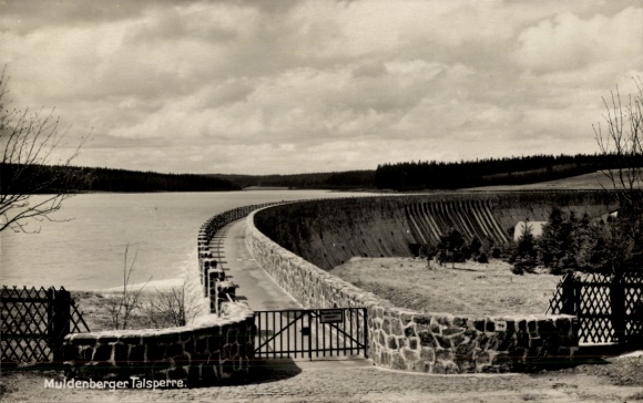 Postcard Muldenberg Grünbach im Vogtland, Muldenberg Dam