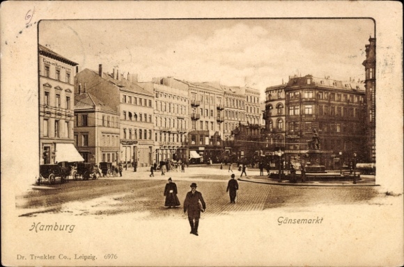 Ak Hamburg Mitte oude binnenstad, Gänsemarkt