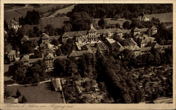 Postcard Illenau Achern in Baden Black Forest, aerial photograph