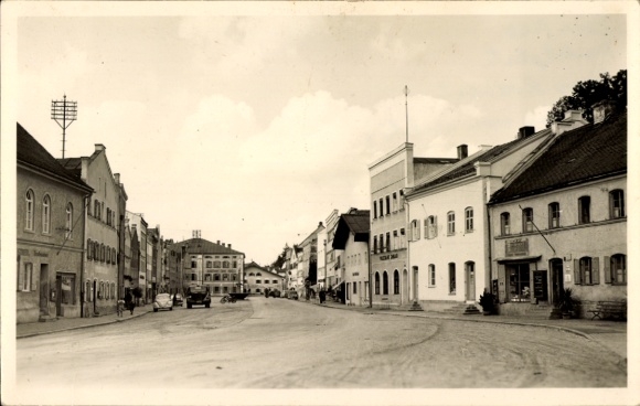Postcard Tann in Lower Bavaria, market square, Haus Rudhart