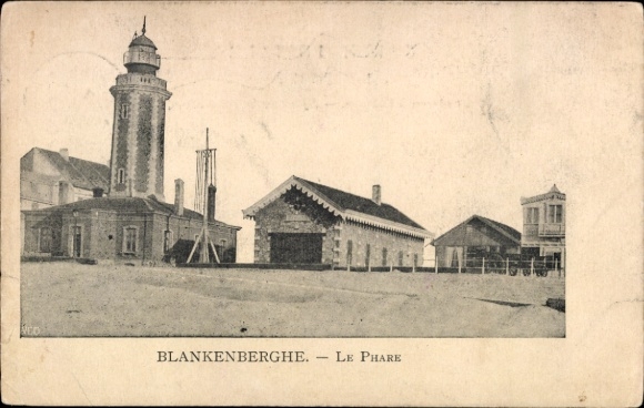 Postcard Blankenberghe Blankenberge West Flanders, Lighthouse