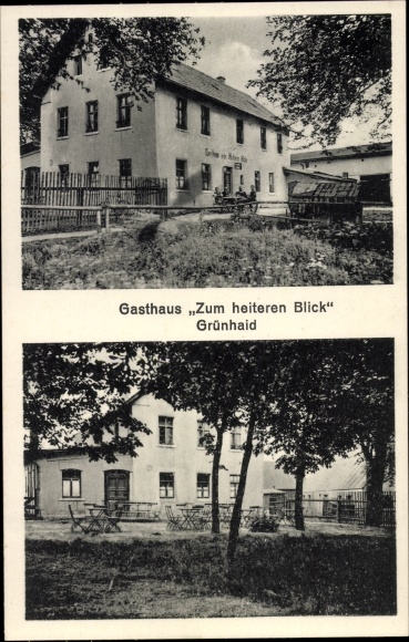 Postcard Grünhaid Schönwald in the Fichtelgebirge Oberfanken, Gasthaus Zum heiteren Blick