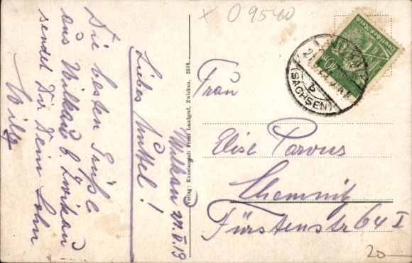 Postcard Wilkau Haßlau in Sachsen, Hotel Stadt Kirchberg