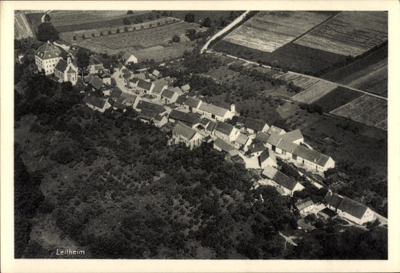Postcard Leitheim Kaisheim in Swabia Bavaria, aerial photograph