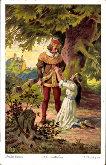 Künstler Ak Kubel, Otto, Märchen Schneewittchen, Brüder Grimm, Jäger