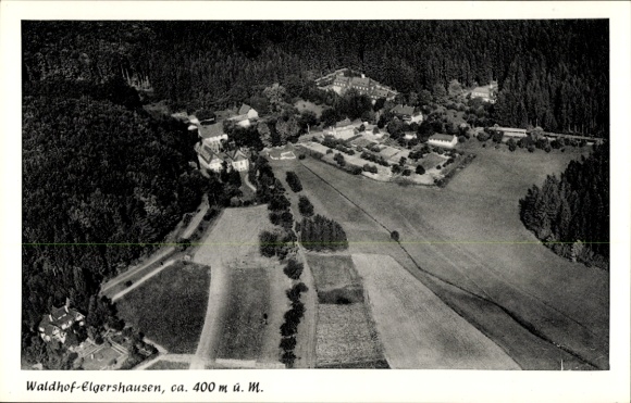 KP Greifenstein w Westerwaldzie, sanatorium Waldhof Elgershausen, zdjęcie lotnicze