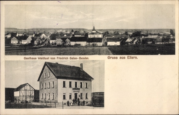 PC Ellern im Hunsrück, Inn Waldlust, owner Friedrich Geiss Bender, overall view