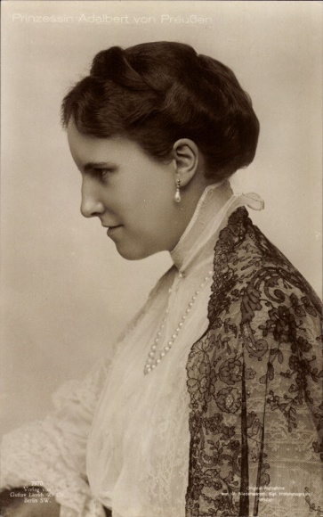 PC Princess Adalbert of Prussia, Adelheid of Saxe-Meiningen, portrait in profile, Liersch 7970