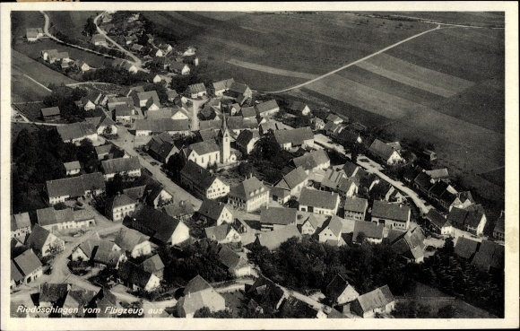 PC Riedöschingen Schwarzwald BW, aerial photo, panorama of the place