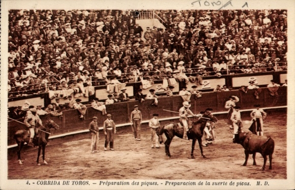 Postcard Bullfight, Preparation of Spade Luck