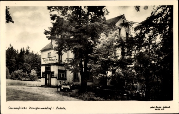 Postcard Steinigtwolmsdorf in Lusatia, restaurant Waldhaus