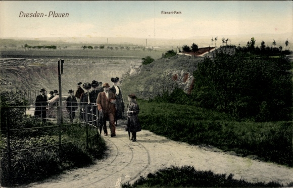 Postcard Dresden Plauen, Bienertpark
