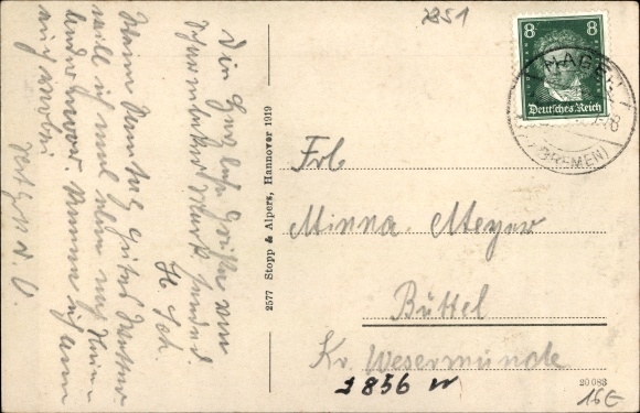 Postcard Uthlede Hagen in Bremen in Lower Saxony, Inn Hugo Blume