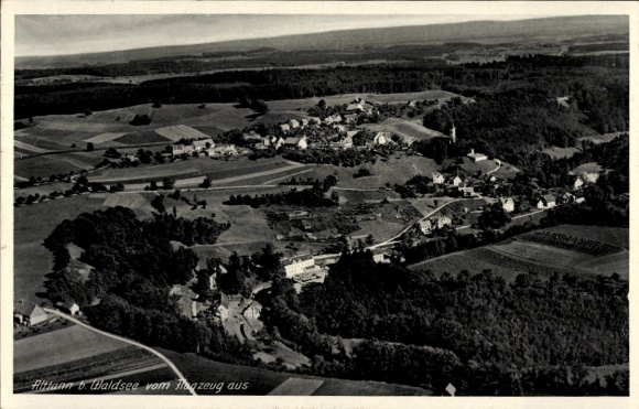 Postcard Bad Waldsee in Upper Swabia Württemberg, Aittann Waldsee from the plane