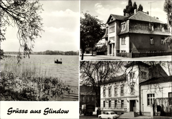 Ak Glindow Werder op de Havel, restaurant Deutsches Haus, meer