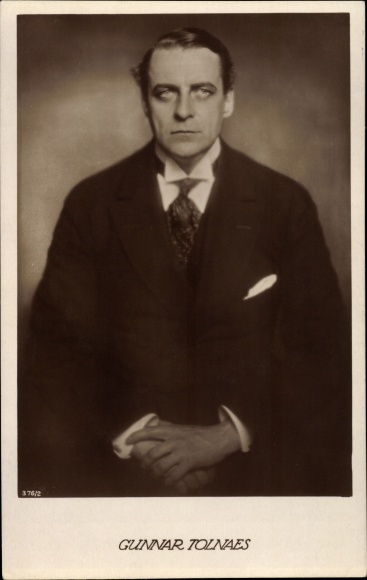 Postcard Actor Gunnar Tolnaes, Portrait, Ross Verlag 376 2