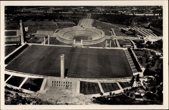 Ak Berlin Charlottenburg, Reichssportfeld, Fliegeraufnahme