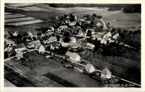 Ak Filzingen Altenstadt an der Iller, Fliegeraufnahme
