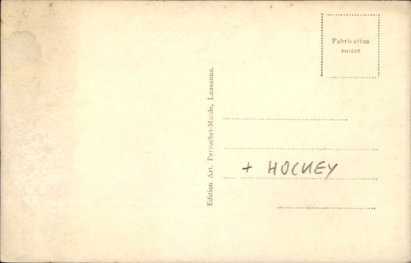 Postcard Villars sur Ollon Canton of Vaud, Maison d'enfants, Institut Beau Soleil, Hockey