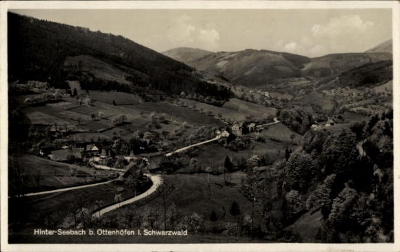 Postcard Hinterseebach Seebach in Baden Black Forest, general view