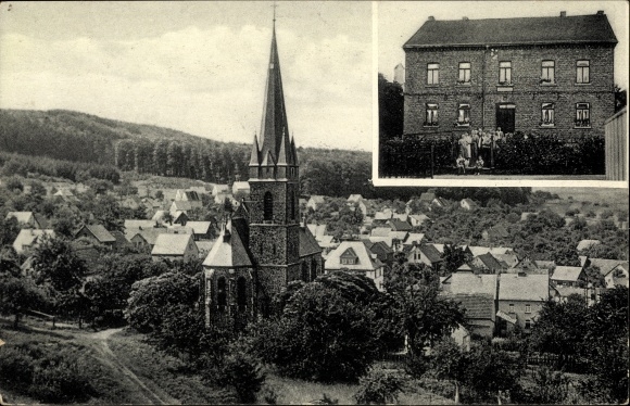 PC Wilsenroth Dornburg in the Westerwald Hesse, panorama, church, bakery and pension by Joh. W. Jung