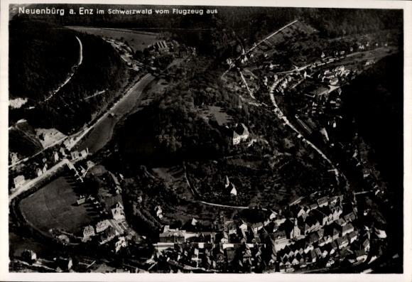 Postcard Neuenbürg an der Enz Black Forest, aerial photograph