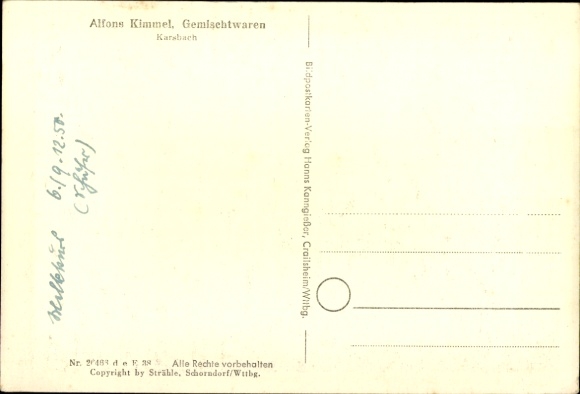 Postcard Karsbach in Lower Franconia, general view