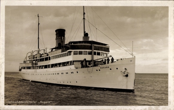 Ak Oostzee-resortstoomboot Rugard, Braeunlich-scheepvaartmaatschappij