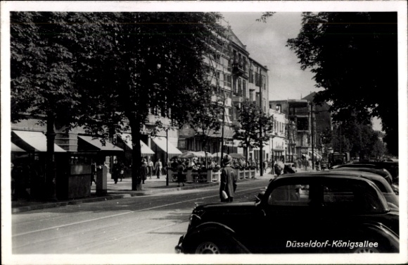 Ak Düsseldorf am Rhein, Königsallee, Autos