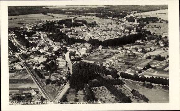 PC Wildeshausen in Lower Saxony, long shot, aerial photo