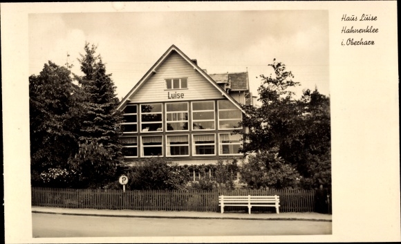 Postcard Hahnenklee Bockswiese Goslar, Haus Luise, Krusestrasse 97