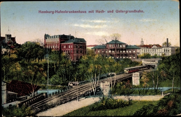 PC Hamburg Mitte St. Pauli, port hospital, elevated and underground railway
