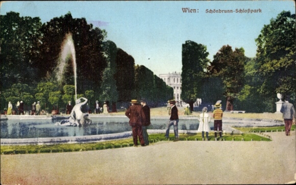 Postcard Wien 13 Hietzing Austria, Schönbrunn, Palace Park