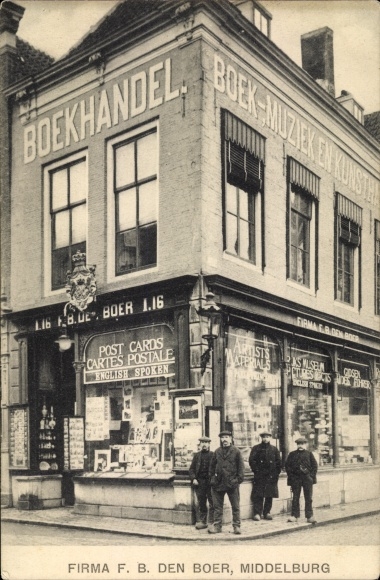PC Middelburg Zeeland Netherlands, company FB den Boer, Boekhandel, commercial building