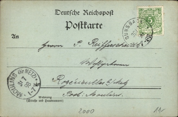 Moonlight Postcard Hamburg Altona Ottensen, Realschule