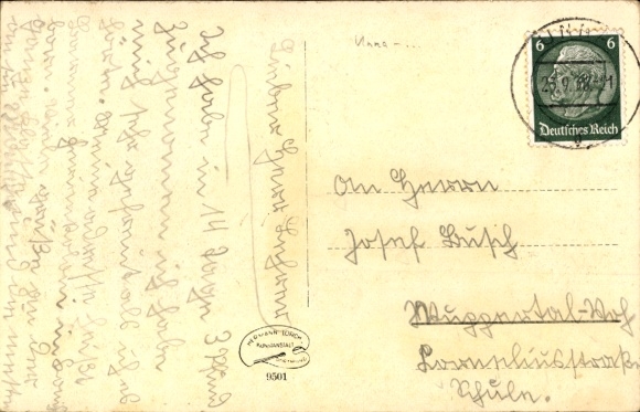 Postcard Königsborn Unna in the Ruhr area, spa park, graduation tower