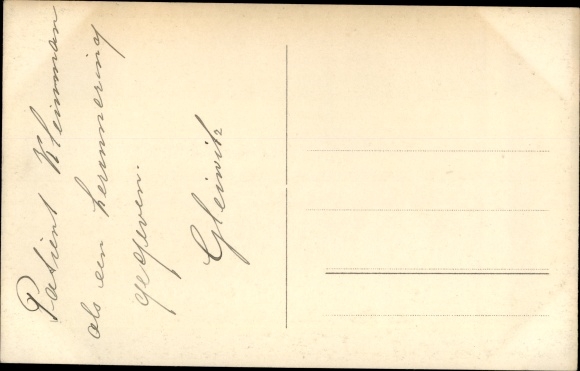 Photo Gliwice Gliwice Upper Silesia, Dutch Red Cross Hospital, patient Kleinman