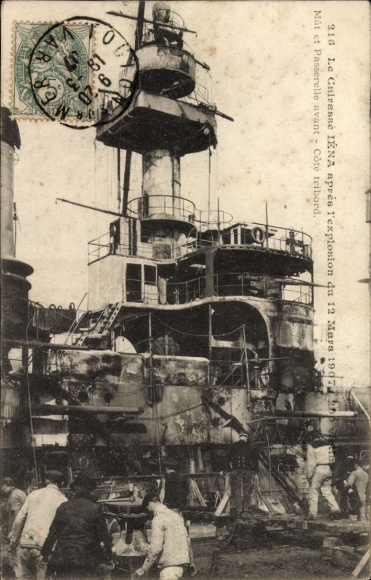PC Le Cuirassé Iéna l'explosion du 12 Mars 1907, French warship