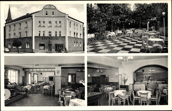 Postcard Plattling im Gäuboden Niederbayern, Tanzcafe, owner L. Altmann, inside and outside