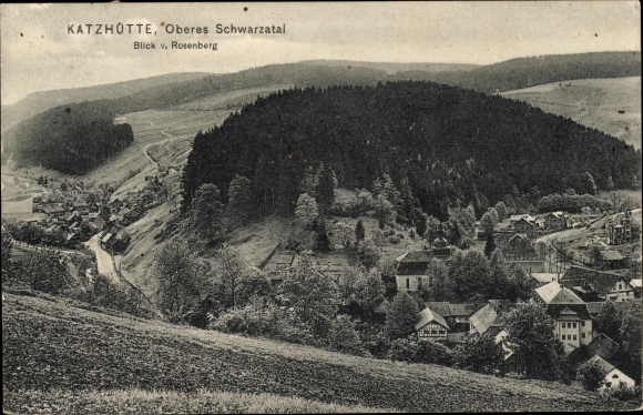 KP Katzhütte w Schwarzatal, widok z Rosenbergu