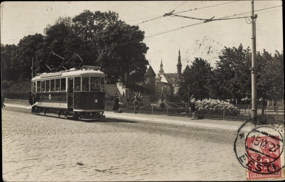 Photo Postcard Tallinn Reval Estonia, tram