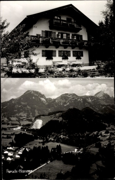 Postcard Fischbachau in Upper Bavaria, Landhaus Prochazka, Panorama Aurach-Hammer