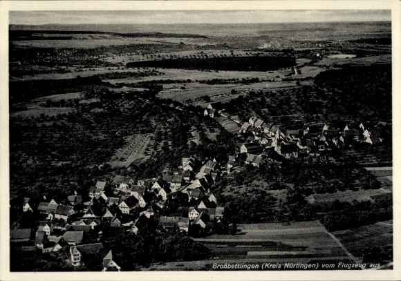 Ak Großbettlingen in Württemberg, Luftaufnahme von  Kreis Nürtingen, schöne Landschaft, kein Hake
