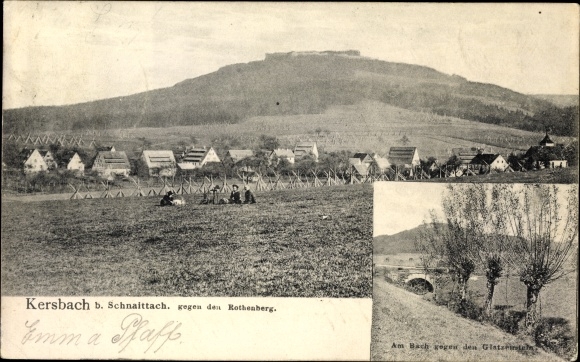 KP Kersbach Neunkirchen am Sand, widok w kierunku Rothenberg, Am Bach w kierunku Glatzenstein