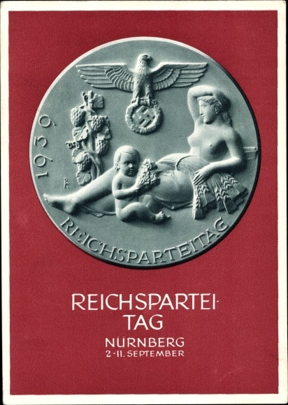 Ganzsachen Ak Nürnberg, Reichsparteitag 1939, Reichsparteitag des Friedens