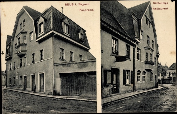 Ak Selb in het Fichtelgebergte Opper-Franken, Schlenzig's Restaurant