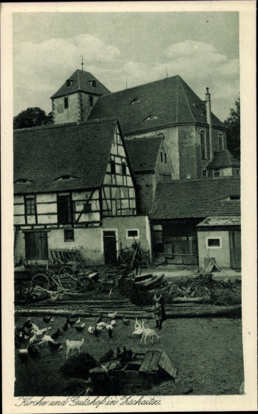 PC Zschaitz Ottewig in Saxony, inn and church
