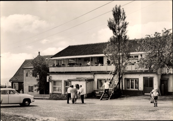 Postcard Waffenrod Hinterrod Eisfeld Thuringia, Park Cafe